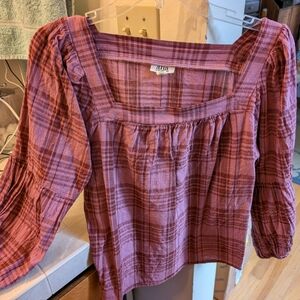 ANA Women's Pink Plaid Top